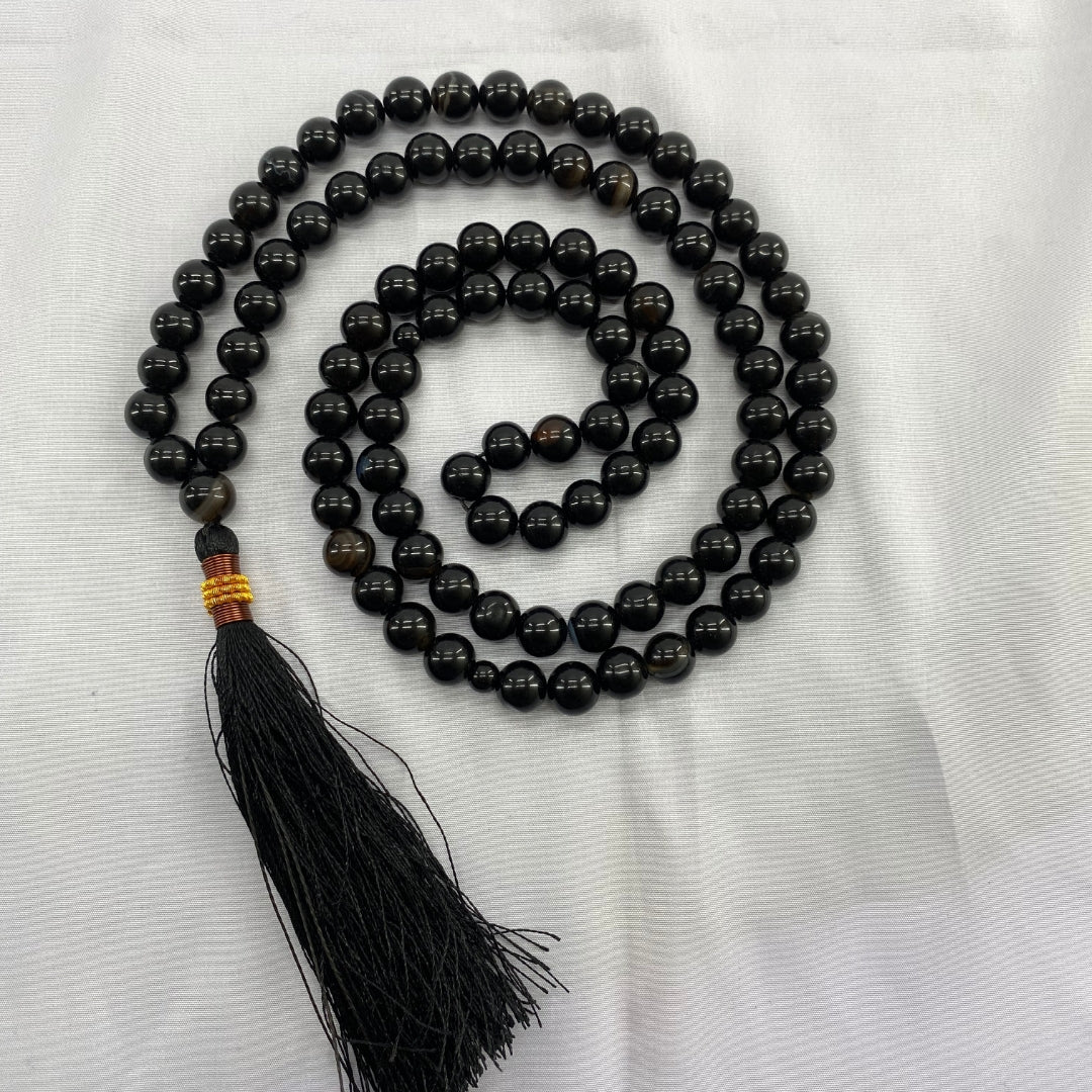 Black Aqeeq Tasbeeh 100 Beads