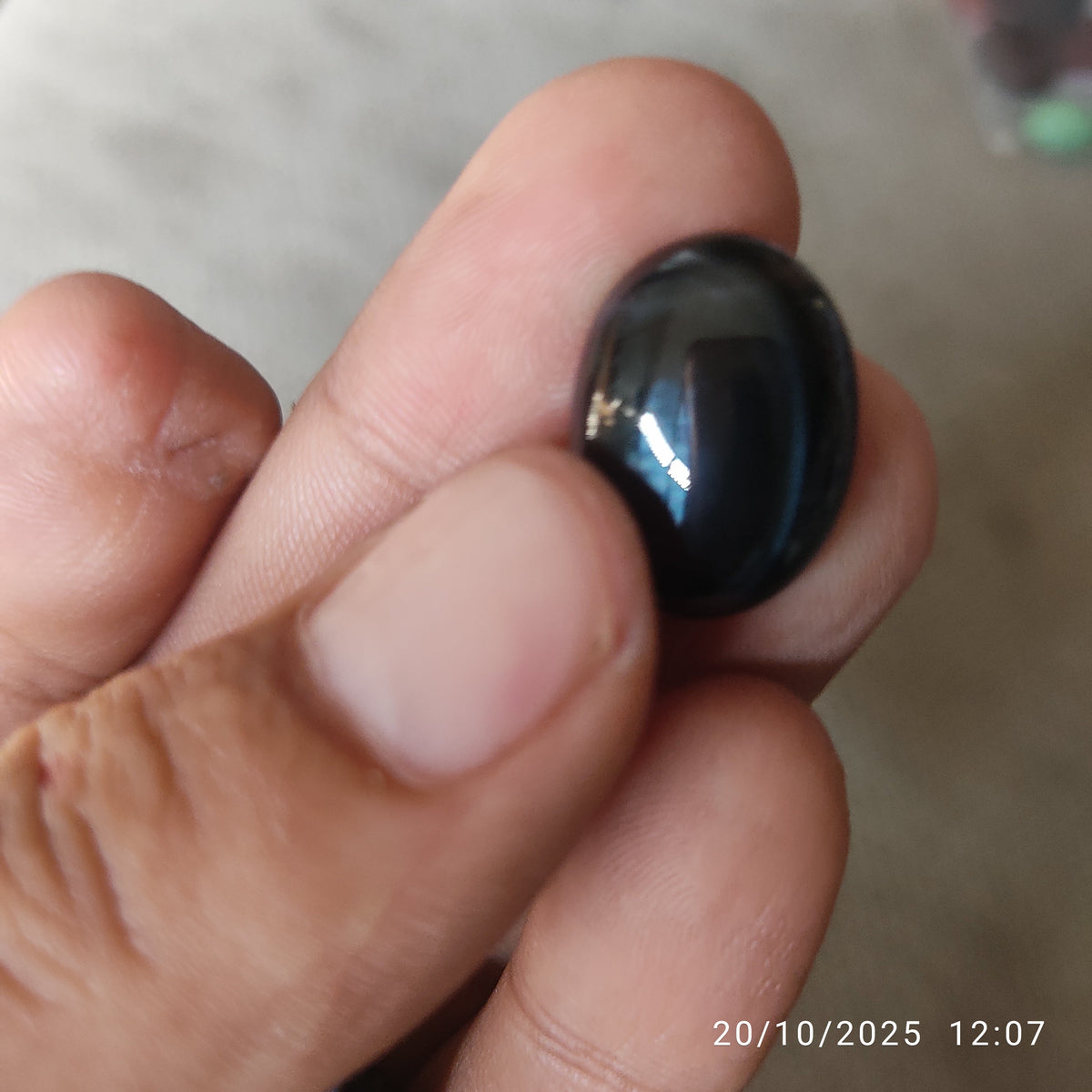 Black Aqeeq Stone (Irani with Inclusions) Medium Size SA-106 (RS. 1800/Each)