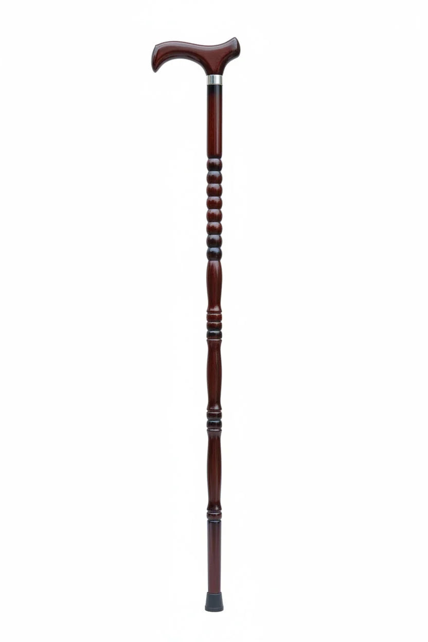 Wood Walking Cane Dark Brown