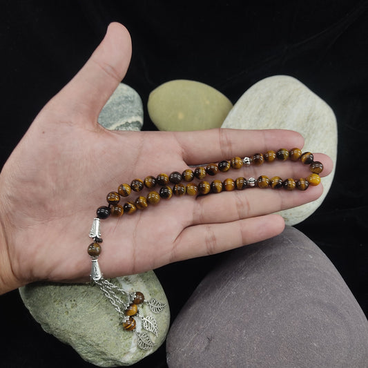 Tiger Eye Aqeeq Stone Tasbeeh (عین النمر تسبیح)