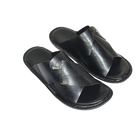 Handmade Slipper BLACK Light Weight & Soft