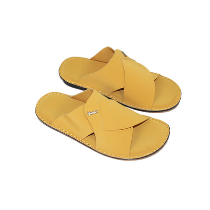 Handmade Slipper Yellow Light Weight & Soft