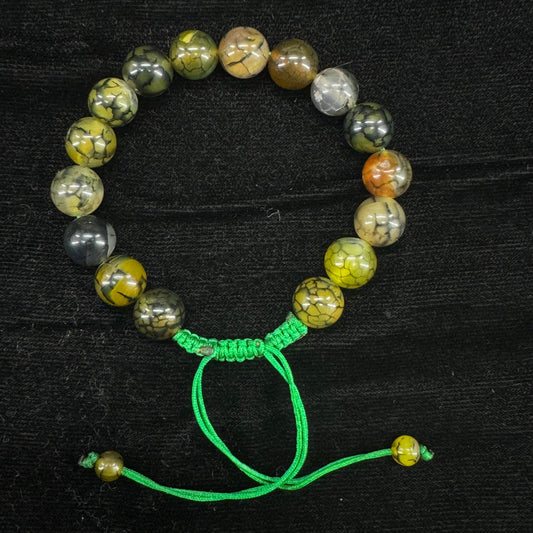 Shajri Aqeeq Stone Bracelet,  Unisex – Free Size Fit for All( 16 Beads ,10mm Size)