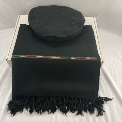 72 Count Premium Class (440 gram) Swati  Shawl Black Color ,“A Touch of Tradition  Includes a Complimentary Pakool!”