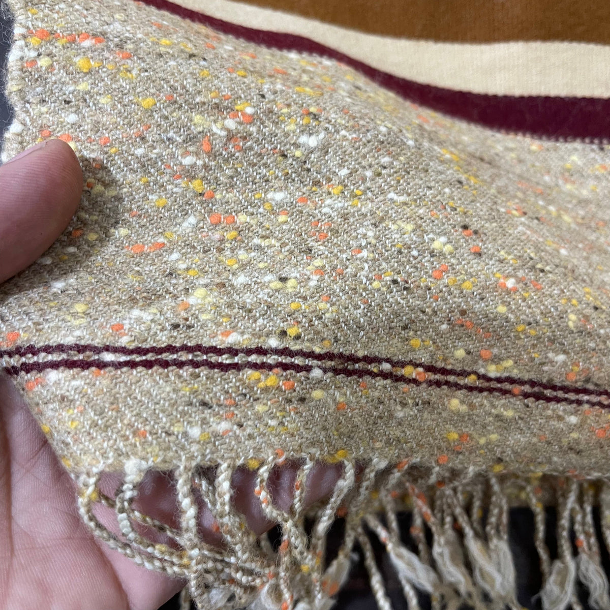Handmade Mufflers- Beige Color ( natural grainy Surface)