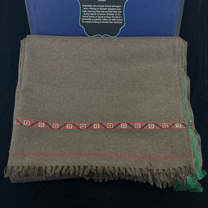 Herati Wool Shawl — Elegance from Afghanistan Grey   Color
