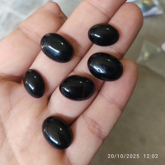 Black  Aqeeq Stone (Irani ) Medium Size SA-106 (RS. 1250/Each)