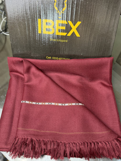 Pashmina   Mahroon Swati Shawl 370gms