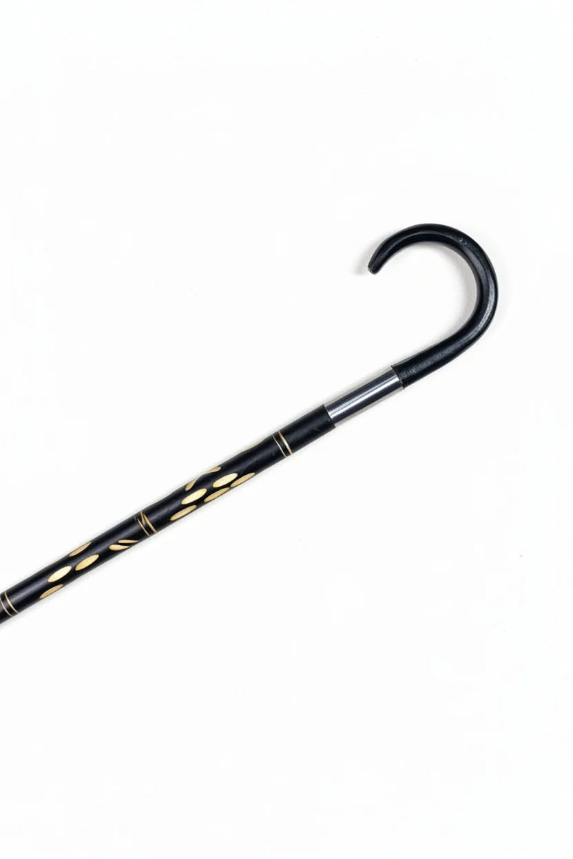 Black Round Majesty Cane (Single Piece)