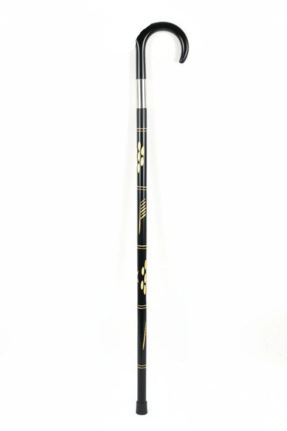 Black Round Majesty Cane (Single Piece)