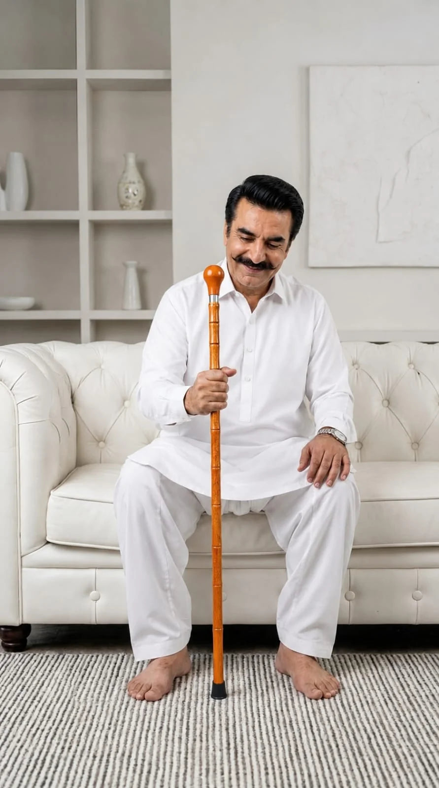 Gol Premium Head Orange Walking Stick