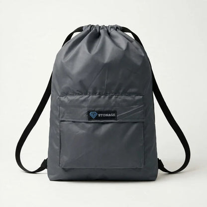 Single, Drawstring Bag – , Waterproof, All-Purpose for Hajj Umrah College/Uni , Gym & Daily Use ( Grey)