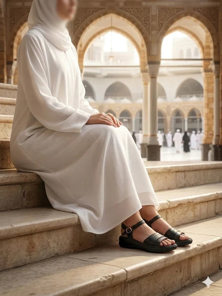 DIVA Exclusive, Ladies Hand made , Soft , Lightweight & Flat, Leather Sandals, Black Color