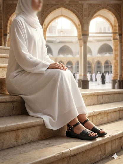 DIVA Exclusive, Ladies Hand made , Soft , Lightweight & Flat, Leather Sandals, Black Color