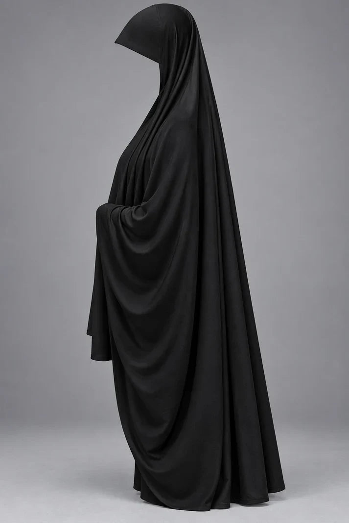 Ihram Un Nisa- Modest & Comfortable Hajj / Umrah Attire-Black Color-Free Size