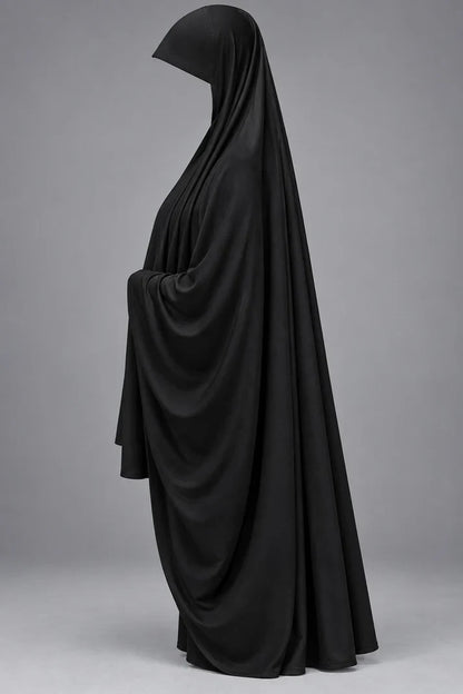 Ihram Un Nisa- Modest & Comfortable Hajj / Umrah Attire-Black Color-Free Size