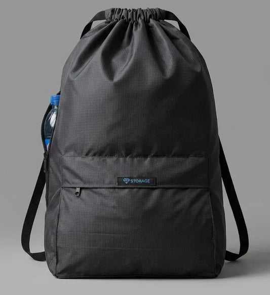 Drawstring Bag – , Waterproof, All-Purpose for Hajj Umrah College/Uni , Gym & Daily Use ( Greyish Black)